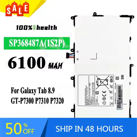 SP368487A(1S2P) 6100mAh Tablet Battery for Samsung Tab 8.9 GT-P7300 P7310 P7320 Rechargeable battery