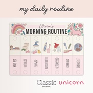 Bramble – Unicorn Daily Routine Flip Board for Kids | Visual Schedule Chart | Autism, ADHD, PECS, Ho