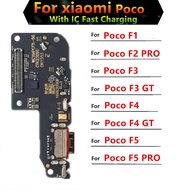 Charge Board For Xiaomi Poco F1 F2 Pro F3 GT F4 GT F5 Pro USB Charging Port Microphone Dock Connecto