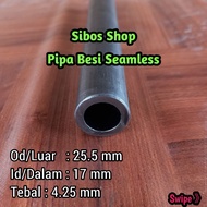 Seamless Iron Pipe Od 25.5mm Id 17mm Thickness 4.25mm length 20cm to 100cm can be customized length
