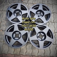 Used Rim 15x7 ET35 4x100 Johor Baru