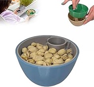 3D Printed Nut & Seed Bowl, 2025 New Dual-Chamber Pistachio Bowl Set with Shell Storage Holder, Larg