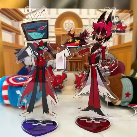 Hazbin Hotels Hot Anime Acrylic 3 Vees Alastor Stand Husk/alastor Tabletop Decorations Accessories D