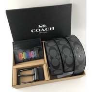 Coach Men’s Belt/Wallet &amp; Buckle High Quality Set with Box