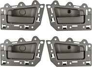 4pcs Interior Door Handle Front/Rear Left and Right Side Light Brown Compatible with 2005-2011 Jeep 