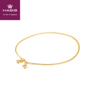 HABIB 916/22K Yellow Gold Anklet (Sauh Machine) (for baby) GA004