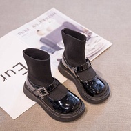 Bốt Tất Bốt Công Chúa Màu Đen Phong Cách Phương Tây Mới Mùa Thu 2022 Cho Bé Gái Bốt Cổ Ngắn Đế Mềm C