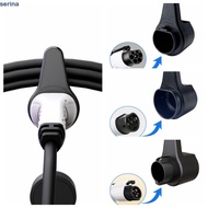SERINA EV Car Charging Cable Holder Rack, Wall Mount Sturdy Type2 EV Charger Holder, Black Cable Org