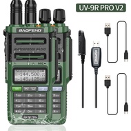 วิทยุสื่อสารวิทยุสื่อสารกันน้ำ Baofeng UV-9R PLUS 10W แฮม CB แบบพกพาเครื่องรับส่ง VHF UHF 2ทางวิทยุ