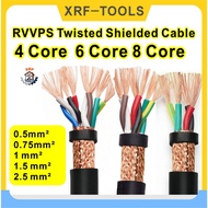 4Core 6Core 8Core RVVPS Twisted Pair Shielded Cable 0.5mm  0.75mm  1mm  1.5mm   Shielded Cable PVC I
