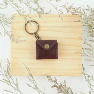 迷你胖嘟嘟鑰匙圈 咖啡紅色 小零錢包 信封造型 項鍊