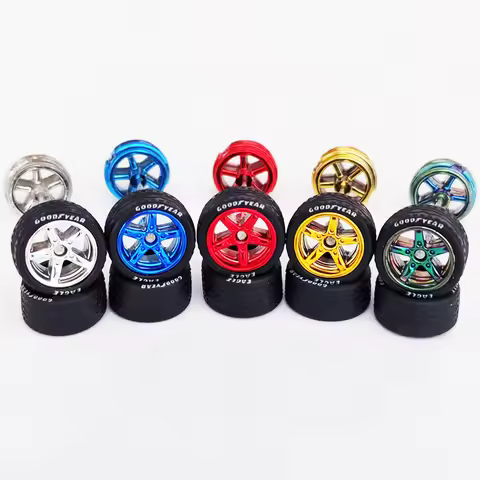 1/64 Alloy Car Model Wheels Removable Rubber Tires ADVAN 11.2mm For Hot Wheel/Matchbox/Domeka