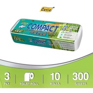 CUTIE COMPACT (GREEN) TOILET ROLL 300S*10R (3PLY)