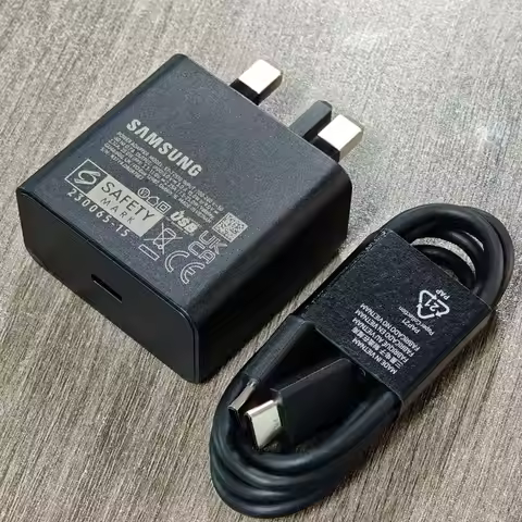 For Samsung 25W UK Plug Charger Super Fast Charge Adapter T2510 For Galaxy S25 S24 S23 S22 S21 S20 U
