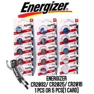 Original Energizer 1pcs or 5pcs(1Card) CR2032 CR2025 CR2016 Lithum Battery 3v Bateri cell Battery
