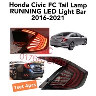Honda Civic FC 2016-2021 V7+ Dynamic Albino LED Tail Lamp With Running Signal Lampu Belakang