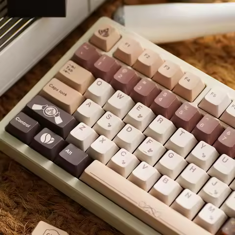 Original cafe mechanical keyboard keycaps full set original height PBT sublimation adaptation wootin
