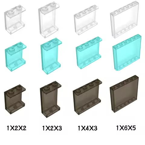 MOC Brick Window Glass House Wall Panel 87552 87544 60581 87543 59349 Build Brick Accessories Parts