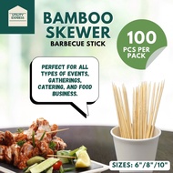 Barbeque Sticks BBQ Bamboo skewers (Round) 3mm [6inches /8inches /10inches/ 12inches] (100pcs/pack)
