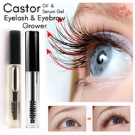G2G 1pc 100% pure Organic Castor Oil and Serum Gel 12ml Eyelash Eyebrow Hair Grower with Applicator