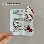Kẹp Tóc Hello Kitty Silver Sweet Cool High-End Invisible Hair Clip Kitty Cat Bé Gáis Hair Accessorie