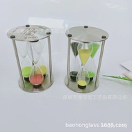 Manufacturer304Stainless Steel Frame Hourglass Flowing Sand Bottle3-4-5Minute timer gift small ornam