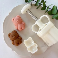 30g Cartoon Muppet Bear Mung Bean Cake Complementary Food Grinder Mid-Autumn Festival Animal Mooncake Mold Yam Hand-Pressed G