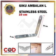 Bracket Siku Ambalan L 8 cm & 10 cm / Siku L / Siku Rak