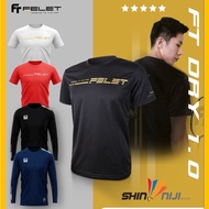 Felet Fleet Badminton Jersey Shirt Tee Dry 1.0 short &amp; Long Sleeve Jersi Baju maxx