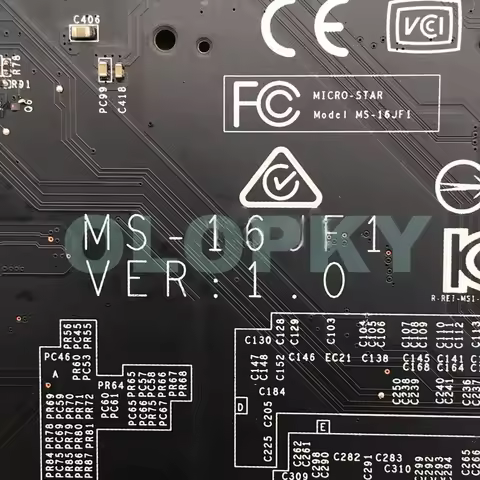 MS-16JF1 Mainboard For MSI PE62 GV62 GV72 Laptop Motherboard i5-8300H i7-8750H CPU GTX1050/1050Ti GP