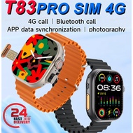 【MY Stock】T83 Pro Smartwatch for Sim Card Bluetooth 4G Smart Watch Video Call Fitness Tracker