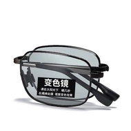 Metal frame glasses, square frame glasses, foldable glasses