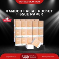 Shop Good Bamboo Pocket Tissue Soft & Clean | Each pack 7 pulls of tissue | Tisu Pocket Facial Wipes