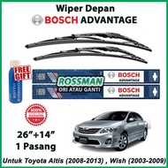 Toyota Altis (2008-2013) , Wish (2003-2009) - Bosch Advantage 26"+14" BA2614