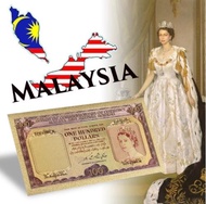 24K  Gold Malaya and British Borneo 100