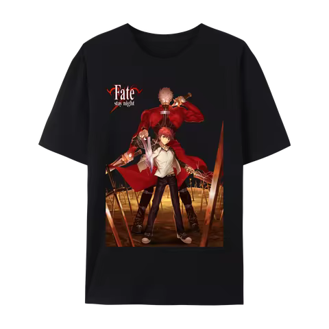 Fate Zero Fate Stay Night Crew Neck 100% Cotton Short Sleeve T-Shirt