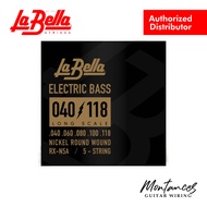 La Bella RX-N5A | 5-String Bass String Set | 40-118 Long Scale | Nickel Roundwound Light