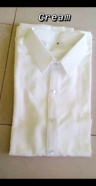 polo barong (office barong)( cream)