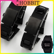 16mm Strap For Casio DW6900 DW9600 GW-M5610 DW5600 Composite Plastic Stainless Steel Watchband Black