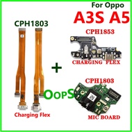 Charging Board Flex For Oppo A5 A3S 1803 / 1853 USB Charger Port Plug In Ribbon + MIC Board Handphon