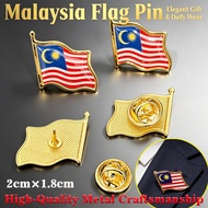24H Delivery Bros Bendera Kristal Lencana Pin Baju Metal Elegant Hiasan Dada Fashion Daily Wear Acce
