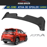 Perodua Ativa 2021 2022 Gear UP OEM ABS Rear Spoiler Ducktail Wing Carbon Look - HC CARGO