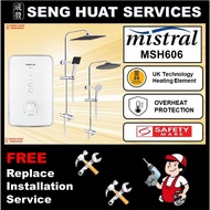 🛠️🛠️ FREE REPLACEINSTALLATION 🛠️🛠️ MISTRAL MSH606 INSTANT WATER HEATER WITH CLASSICLA CHROME  RAIN S