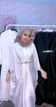 GAMIS KAFTAN MEWAH TERBARU / GAMIS KAFTAN MUSLIMAH BAHAN SUTRA ALMANI SLIK TERBARU