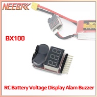 NEEBRC LED Lipo Battery Low Voltage Indicator Tester Volt Meter Monitor Buzzer Alarm 1-8s 3.7V-22.2V