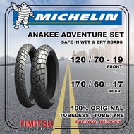 MOTORCYCLE TIRE SET 120/70-19 170/60-17 MICHELIN ANAKEE ADVENTURE 120/70 R19 170/60 R17