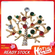 [br] Hat Brooch Sparkling Christmas Brooch Set Festive Tree Bell Wreath Snowman New Year Gift Sweater Decoration
