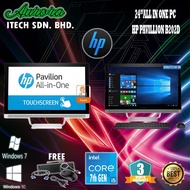 ( INTEL CORE I5 7TH GEN ) HP Pavilion 24-B202D All-in-One Touchsmart Desktop PC / 4GB-16GB DDR4 RAM / 120GB-480GB SSD