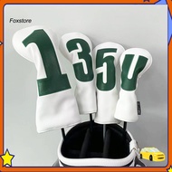 [Fx] Faux Leather Golf Club Cover Vintage Golf Club Cover British Style Green Golf Club Head Cover S
