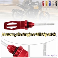 SAVORYSKY​ Motorcycle Engine Oil Dipstick, CNC Precision Universal Motorcycle Oil Level Dipstick, Du